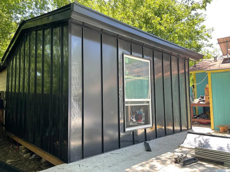 Black standing seam metal wall panels for Metal Roof Installation in Josephine